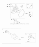 Crankcase Cover Crankshaft Camshaft Diagram and Parts List for 246437-0084-B1  Briggs and Stratton Engine